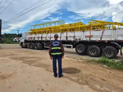 notícia: Sefa apreende 1.500 sacas de ração animal e plataformas em São Geraldo do Araguaia