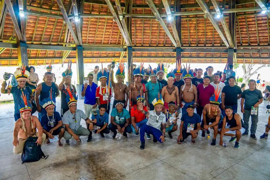 Caravana dos Povos Indígenas rumo à COP30 segue para território Tembé, na Terra Indígena Alto Rio Guamá
