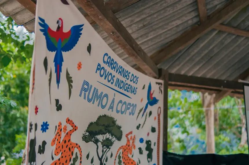 Povo Gavião recebe Caravana dos Povos Indígenas rumo à COP30 com debate sobre clima e futuro da Amazônia