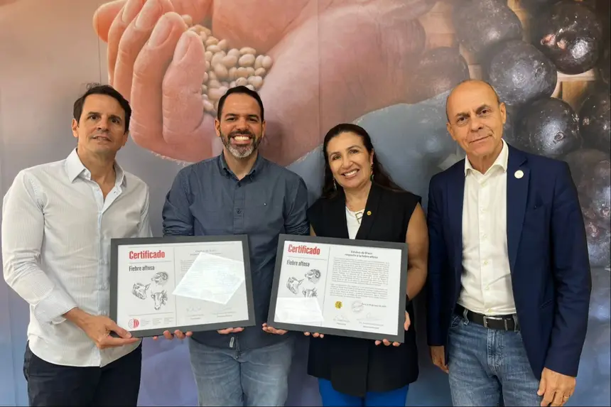 Adepará entrega certificado de zona livre de aftosa sem vacinação para o setor produtivo
