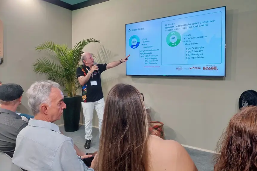 Sefa destaca eco tributação e fortalecimento do desenvolvimento sustentável na Zona Verde da COP30