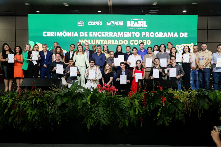 Programa de Voluntariado da COP30 certifica mais de 1,3 mil participantes em Belém