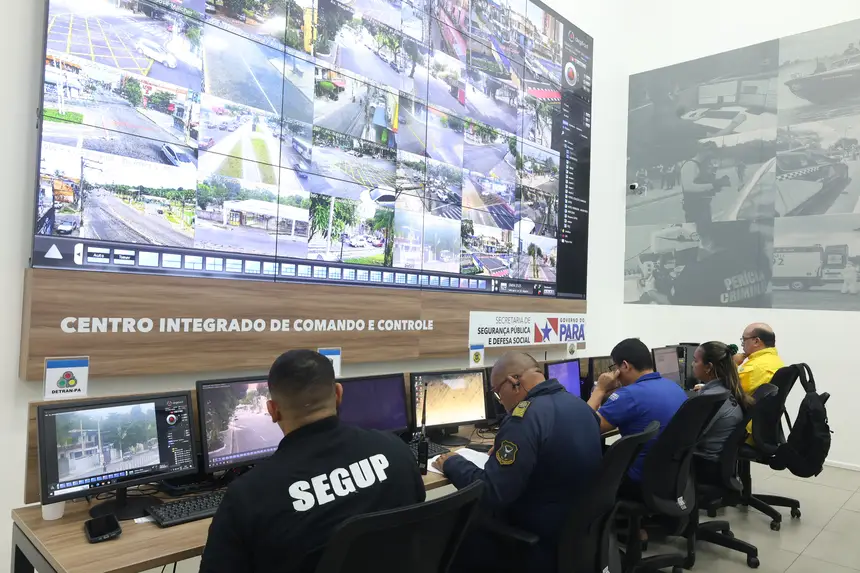 Mais de 330 câmeras e 48 totens reforçam a segurança pública na Região Metropolitana de Belém