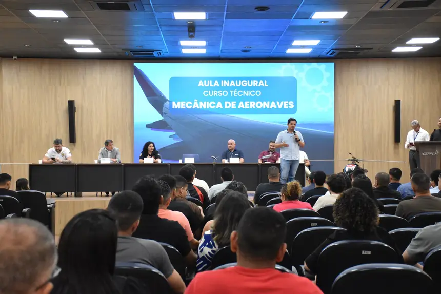 Aula inaugural marca início da segunda turma do Curso Técnico em Mecânica de Aeronaves no Pará