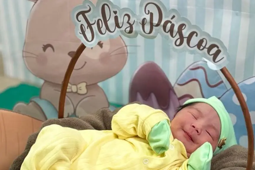 Hospital Santa Rosa realiza ensaio fotográfico de recém-nascidos para celebrar a Páscoa  