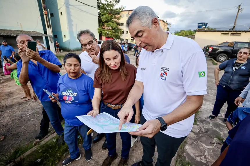 Governadora Hana Ghassan vistoria obras do “Asfalto Por Todo o Pará” no Tapanã, em Belém