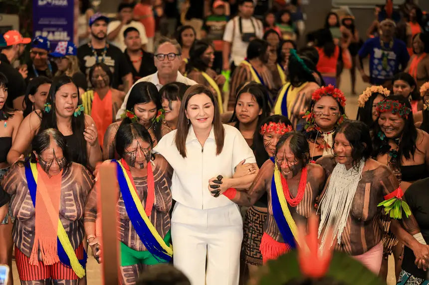 Governadora Hana Ghassan anuncia votação de Política de Educação Escolar Indígena no encerramento da Semana dos Povos Indígenas