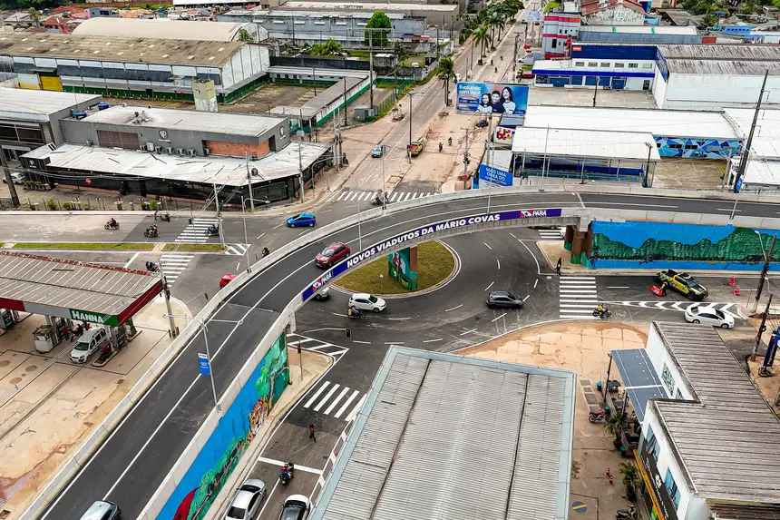 Viaduto da Mário Covas com Três Corações faz um ano melhorando o trânsito para 9 mil veículos por dia na Grande Belém
