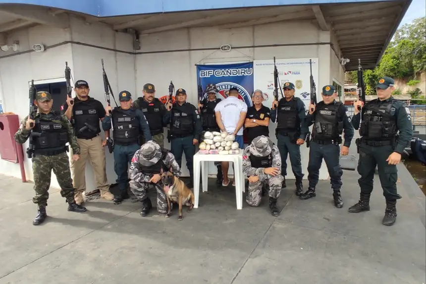 Base Candiru apreende quase 16 quilos de drogas no rio Amazonas, em ação do programa ‘Brasil Contra o Crime Organizado’