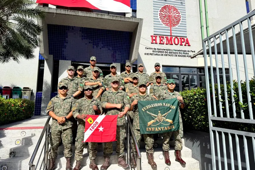 4º Distrito Naval da Marinha participa de caravana e reforça estoque do Hemopa