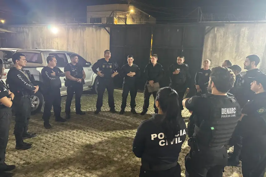 Nove pessoas são presas pela Polícia Civil em operação de combate às drogas