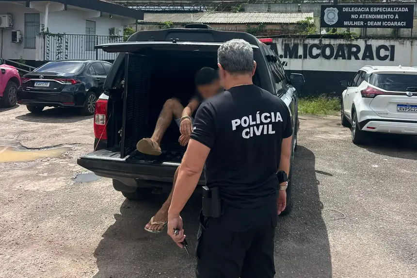 Polícia Civil prende em flagrante homem com vários crimes de violência doméstica contra a mulher, em Icoaraci
