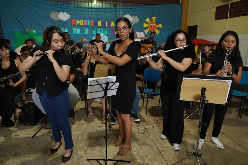 Educação musical melhora desempenho escolar de crianças e jovens no Pará