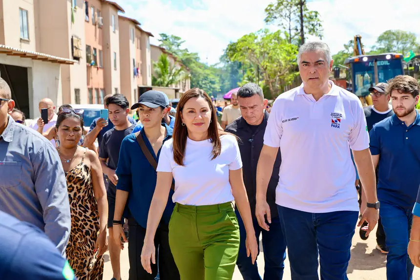 Governadora Hana Ghassan vistoria obras do ‘Asfalto Por Todo o Pará’ em Icoaraci