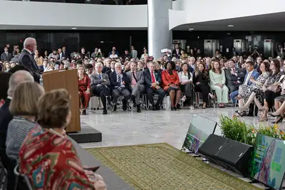 notícia: Vice-governadora Hana Ghassan participa do lançamento do Pacto Brasil de Enfrentamento ao Feminicídio, em Brasília