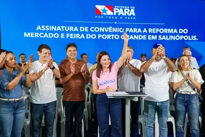 notícia: Governadora Hana Ghassan autoriza R$ 5 milhões para reconstrução do mercado e da feira do Porto Grande, em Salinas 