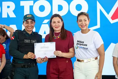 notícia: Governadora Hana Ghassan entrega certificados a policiais militares treinados para atender pessoas com TEA